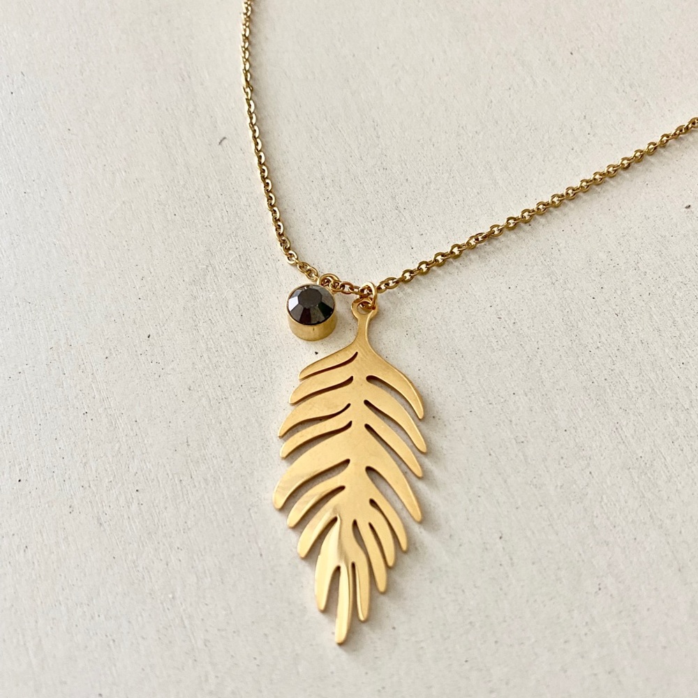 14k Gold Plated Stainless Steel Palm Necklace
